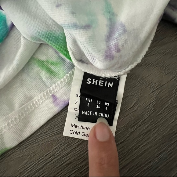 Shein Tie Dye Crop Top - Picture 4 of 5